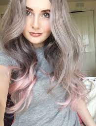 Berry Swirl Purple Lilac Pink Dip Dye Waves Cosplay Wig Hair Color Pastel Hair Beauty Pretty Hairstyles