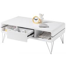 Fronten in weiß hochglanz aus mdf. Couchtisch Lion Mit Schublade Weiss Hochglanz Arbd Mobeldiscount