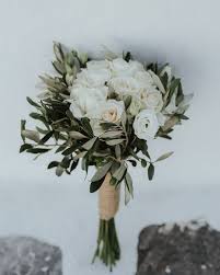 Olive Leaf Bouquet Sifnos Island Elopement Olive Branch Wedding Wedding Bouquets Olive Wreath
