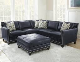 Hendrix Leather Sectional Blue Leather Sofa Blue Leather Couch Living Room Leather