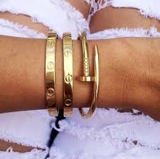 Nail Bangle Bracelet In 2020 Nail Bracelet Bangle Bracelets Wrist Jewelry