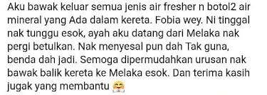 We did not find results for: Tin Pewangi Meletup Dalam Kereta Cermin Belakang Habis Retak Seribu Kisah Dunia