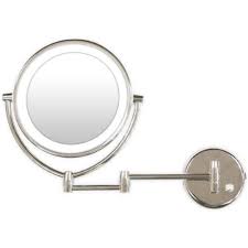 Rucci Normal View Chrome Wall Mounted Led Lighted Mirror 7x For More Inform Wall Mounted Makeup Mirror Wall Mounted Mirror Lighted Magnifying Makeup Mirror