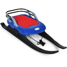Dress up for the craziest party in the steep alps shred the mountain with a brand. Costway Folding Kids Metal Snow Sled Frost Resistant Pull Rope Snow Slider Leather Seat Walmart Com