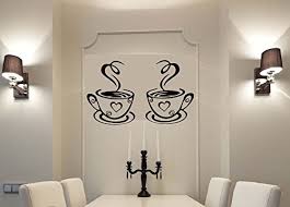 Or, the art objects of wall decor for dining room area can be of the same color scheme like black and white photos, drawings and pictures, framed nowadays, stickers are used for wall decoration of all the rooms. 2 Black Coffee Cups Wall Art Stickers Vinyl Coffee Sticker Decal Decoration For Kitchen Cafe Restaurant Diy Buy Online In Saint Lucia At Desertcart 56188479