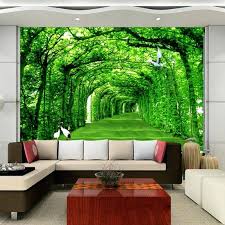 Green Leafy Trees Pathway 3d 5d 8d Custom Wall Murals Wallpapers Dcwm001579 Decor City