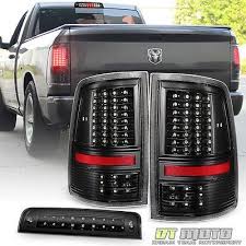 Black 2009 2017 Dodge Ram 1500 Full Led Tail Lights Led 3rd Brake Cargo Lamp Set Dodge Ram 1500 Led Tail Lights Dodge Ram