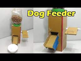 How To Make Dog Feeder At Home Dog Food Dispenser From Cardboard Youtube Https Wikidiy Org Diy Pr Diy Dog Stuff Crafts To Do When Your Bored Dog Feeder