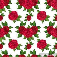 Floral background, roses, beautiful flowers, pink roses, red roses, hd wallpaper. Seamless Floral Pattern Wallpaper With Red Roses On White Background Sticker Pixers We Live To Change