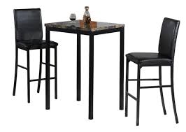 Faux Marble Counter Height Bistro Table W Two Chairs Pub Table Sets Pub Table Black Pub Table