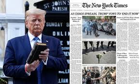 Katherine squier for the new york times. Trump Tear Gas Attack Ny Times Changes Pathetic Headline Daily Mail Online
