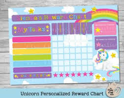 Unicorn Personalized Reward Chart Printable Digital