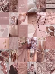 Rose gold wallpaper aesthetic iphone. Rose Gold Wall Collage Kit Dusty Rose Aesthetic Soft Boujee Pink Photo Collage Digital Prints Aesthetic Room Decor Instant 60 Pcs In 2021 Rose Gold Aesthetic Gold Aesthetic Rose Gold Wallpaper