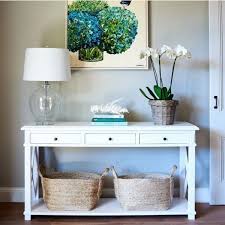 White Console Table 3 Drawers White Console Table Hall Table Decor Farmhouse Console Table