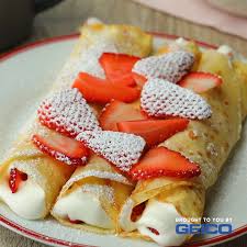 Strawberries Cream Crepes In 15 Minutes Or Less Video Sweet Crepes Recipe Sweet Crepes Crapes Recipe
