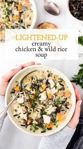 Lightened Up Creamy Chicken And Wild Rice Soup How To Video Recipe Wild Rice Soup Healthy Soup Recipes Chicken Wild Rice Soup