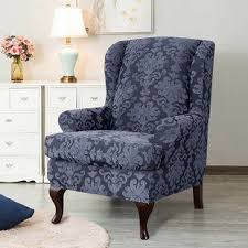 Wing Chair Slipcovers You Ll Love In 2020 Wayfair In 2020 Slipcovers For Chairs Wingback Chair Slipcovers Slipcovers