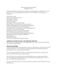 Water and Light Advisory Board September 4, 2013 A meeting of the Water and  Light Advisory Board was held Wednesday, September 4