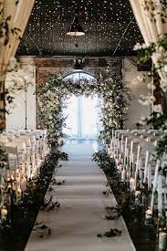 30 Indoor Wedding Ceremony Arches And Aisle Ideas Wedding Lights Warehouse Wedding Industrial Wedding