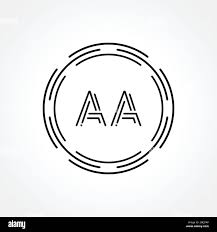 Initial AA Logo Creative Typography Vector Template. Digital Abstract  Letter AA Logo Design Stock Vector Image & Art
