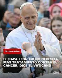 La cirugía de cáncer a la que se sometió el papa León XIV a principios de octubre de 2026 fue un éxito y no se requiere tratamiento adicional, informó la oficina de
