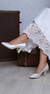 Perfect Bridal Mable Dyeable Ivory Satin Vintage Wedding Court Shoes Wide Fit Wide Fit Wedding Shoes Unique Wedding Hair Pieces Wedding Court