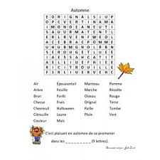 Mot Cache Sur L Automne French Classroom How To Speak French Teaching French