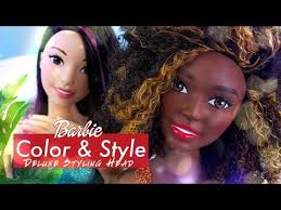 Unbox Daily Barbie Color Style Deluxe Styling Head Plus Fabulous New Curly Hair Texture Youtube Colored Hair Gel Textured Curly Hair Lisa Hair