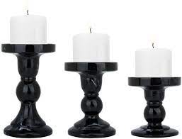 Shop with afterpay on eligible items. Amazon Com Lewondr Resin Candle Holder Set Of 3 Pieces 3 5 4 3 5 5 Inch Candlesticks For Pillar Candle Tea Light Functional Table Christmas Decoration For Home Decor Wedding Party Ink Black Home Kitchen
