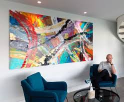 Extra large wall art painting original paintings landscape art abstract art landscape canvas peach & turquoise fade ombre wallpaper mural | hovia uk. Abstract Art For Sale Original Modern Art Paintings In Large And Small Sizes