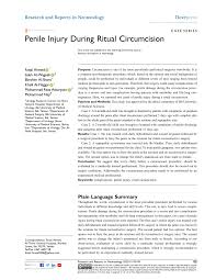 Pdf Penile Injury During Ritual Circumcision