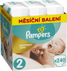 pampers premium care 2 mini 240 ks 3 6 kg mesicni zasoba jednorazove pleny pampers premium care pampers care