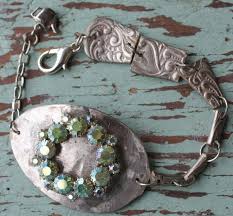 Silver Bracelet Love The Technique Uber Cute Bijoux Cailloux Bijoux Recycles Bijoux Bracelet