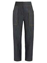 Adam Lippes Logo Adam Lippes High Rise Tapered Leg Jeans