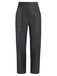 Adam Lippes Logo Adam Lippes High Rise Tapered Leg Jeans