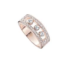 Bague Messika Move Joaillerie S Full Pavee Or Rose Et Diamants Lepage Bague Messika Bague Bague Joaillerie