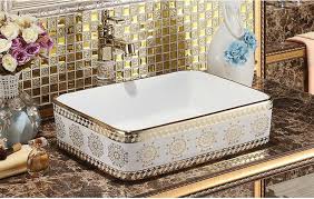prato mosaic gold rectangular bathroom