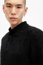 Kašmírový svetr AllSaints ABEL, barva černá