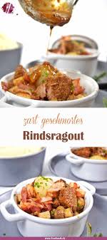 Rindsvoressen Rindsragout Mit Speck Croutons Und Saucenzwiebeln Rezepte Ragout Rezept Fleisch Gerichte