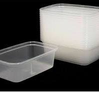 650ml Plastic Food Containers Tubs Clear With Lids Microwave Safe Takeaway