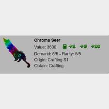 One seer's value in us dollars (usd). Other Mm2 Chroma Seer In Game Items Gameflip