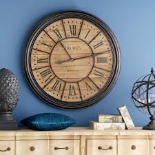 Horloge En Sapin Et Metal Noir D100 Edvin Maisons Du Monde Clock Wall Clock Architecture Design