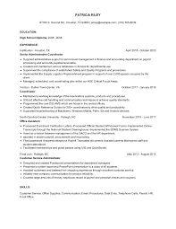 senior administrative coordinator