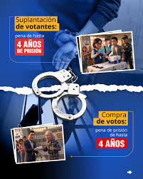 🚨 ¡Atento! Cometer un delito electoral puede llevarte a la cárcel. Conoce las sanciones para algunos de los delitos electorales más comunes. 👇 #EleccionesSinDelitos2026