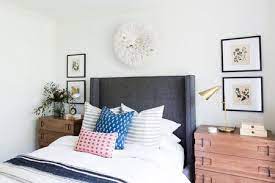 A gray headboard can go with a number of different bedroom styles, and can be dressed up or down to fit the space. 22 Stylish Bedrooms With Chic Upholstered Headboards