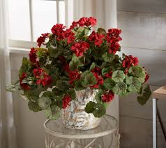 This selection of window box plants features brilliant flowering vines, faux ferns, and even tropical plant varieties. Geranium Faux Floral Urn Filler By Valerie Qvc Com