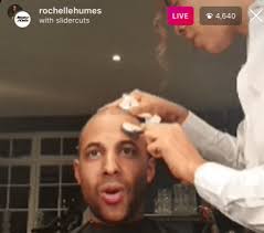 Rochelle Humes live streams her cutting Marvin's hair