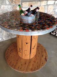 Beer Bottle Cap Table Mesa De Tapa De Botella Tapas De Cerveza Rollos De Madera