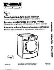 Summary of contents for kenmore elite he3t. Kenmore Elite He3t Owner S Manual Installation Instructions Pdf Download Manualslib