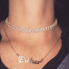 You won't find a bolder statement. Kubanische Kettenglied Choker Halskette Kubanisches Kettenglied Cuban Link Choker Diama Choker Halskette Kette Halskette